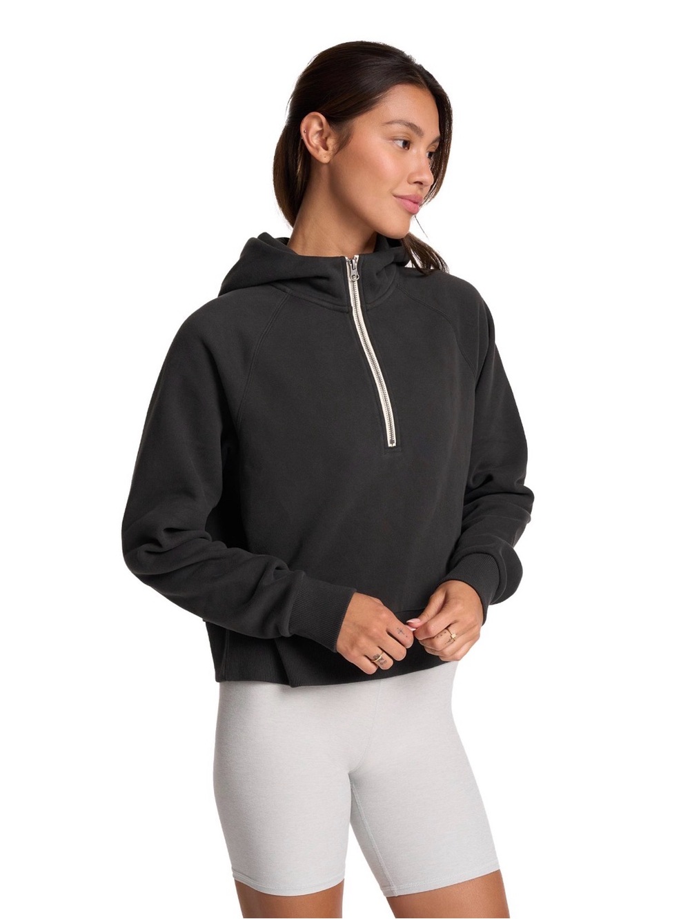 Vuori Black Women's Quarter-Zip Hoodie Sweater Small